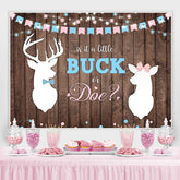 Lofaris Little Buck or Doe Baby Shower Gender Reveal Backdrop